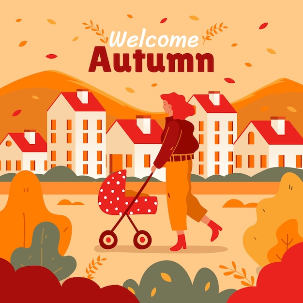 Flat illustration for autumn celebration