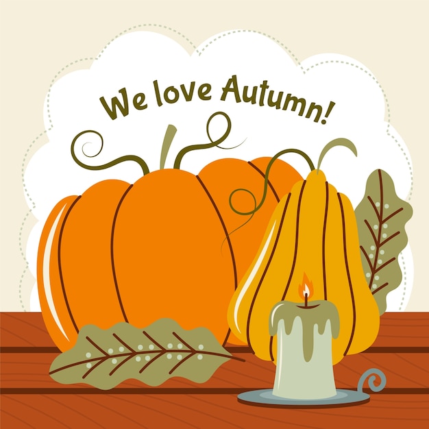 Flat illustration for autumn