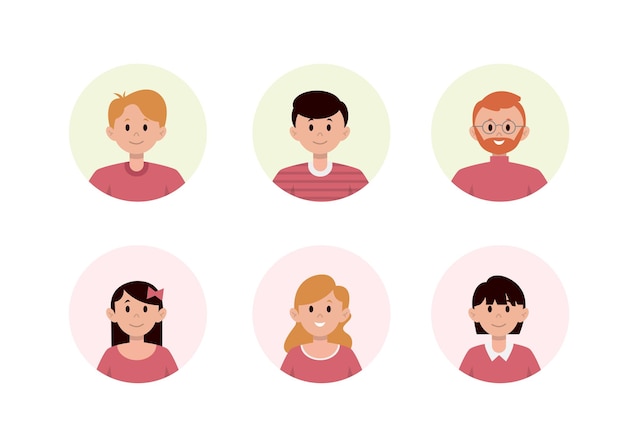 Flat Illustration avatars man and woman, can be used for web, app, infographic, etc