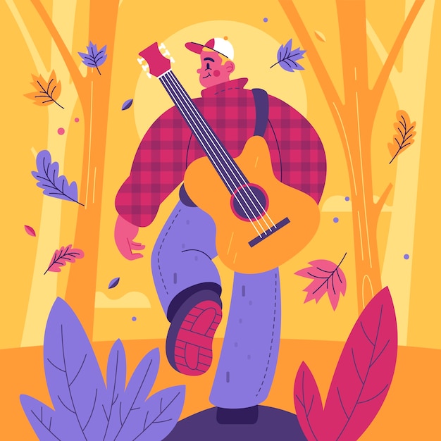 Flat illustration for fall season