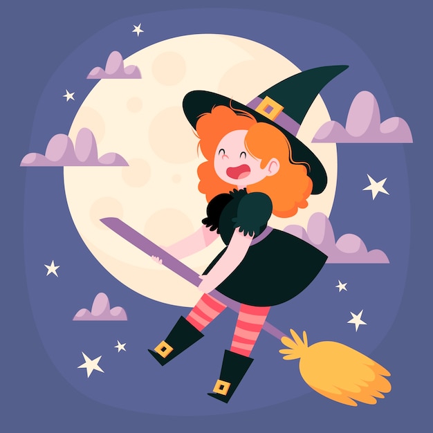 Flat illustration for halloween celebration