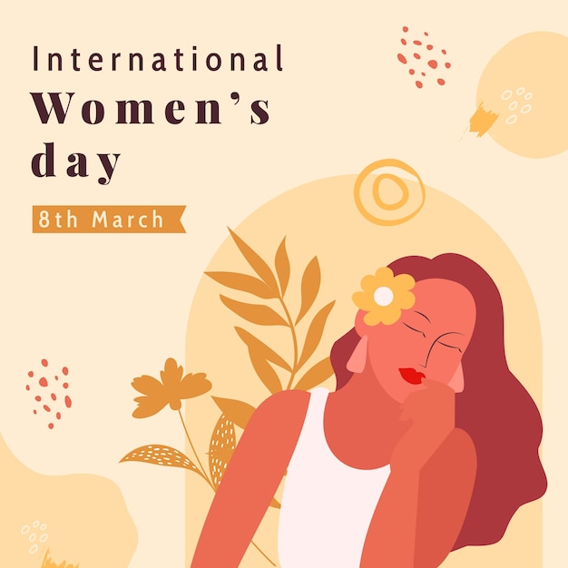 Vector flat illustration for international women's day celebration