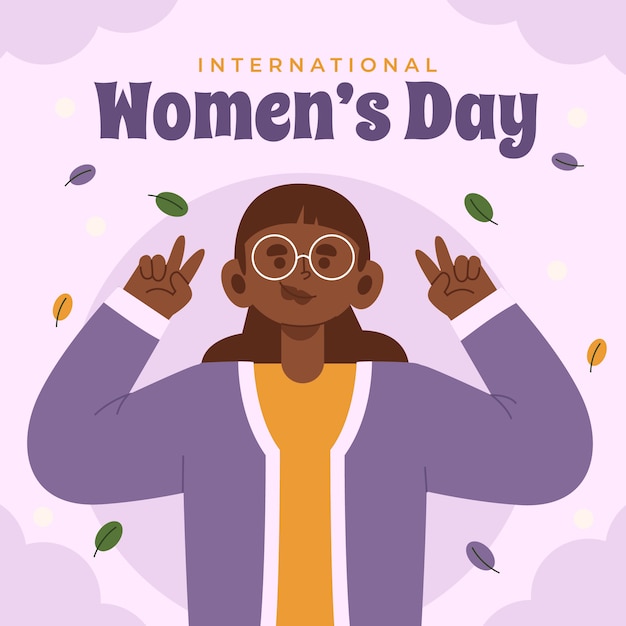 Flat international women's day illustration