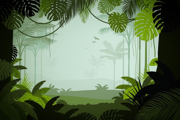 Flat jungle background