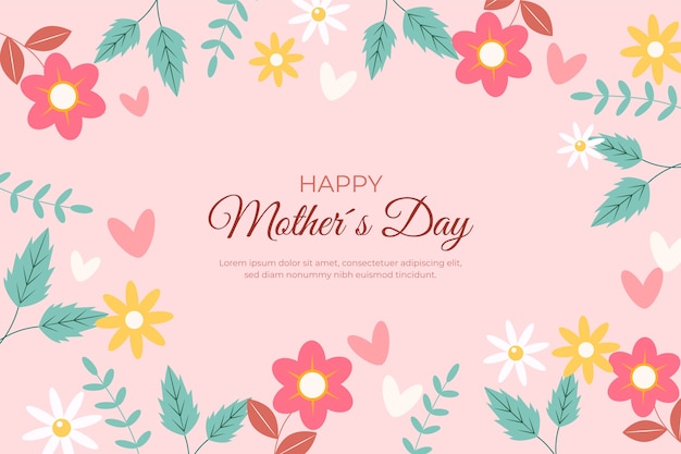 Flat mothers day background