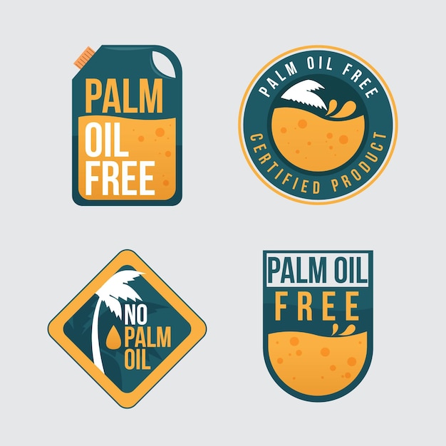 Flat palm oil badges pack