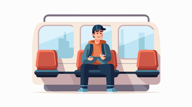 Flat Passenger Icon Vector Cartoon Illustration