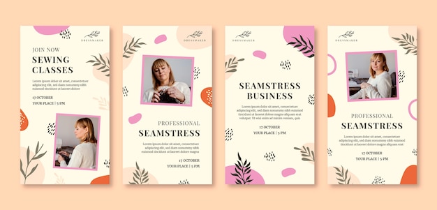 Flat seamstress instagram stories collection