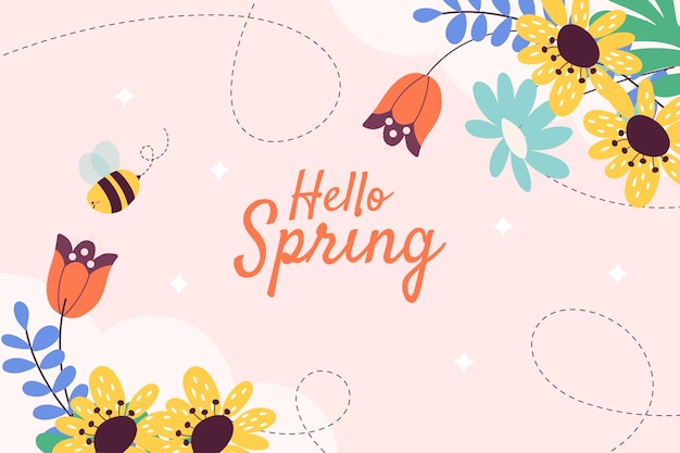 Flat spring celebration background