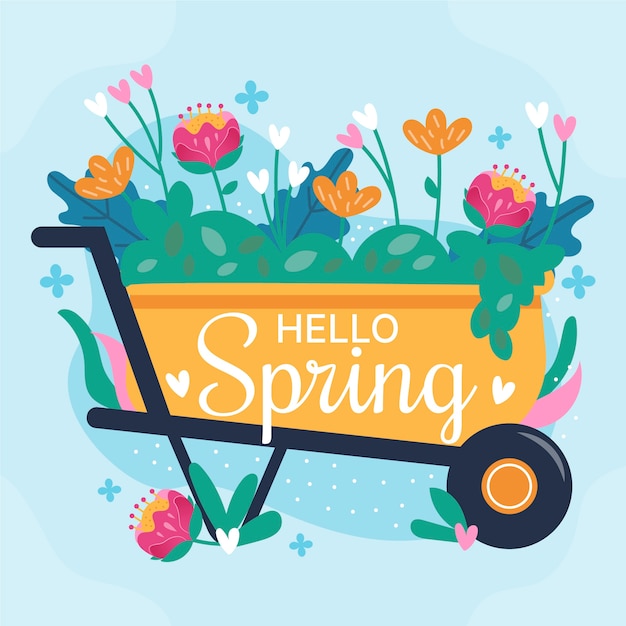 Flat spring illustration