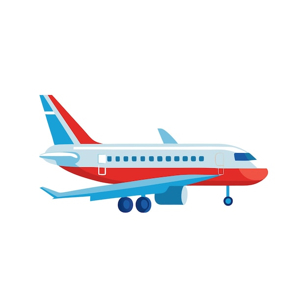 Vector flat style airplane icon vector illustration