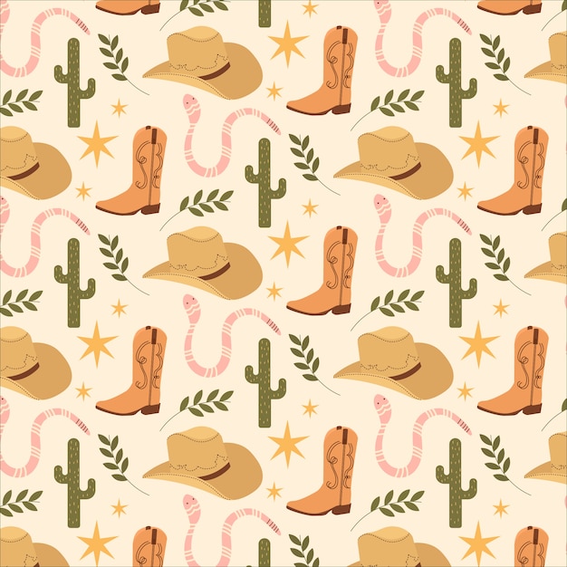 Flat western pattern