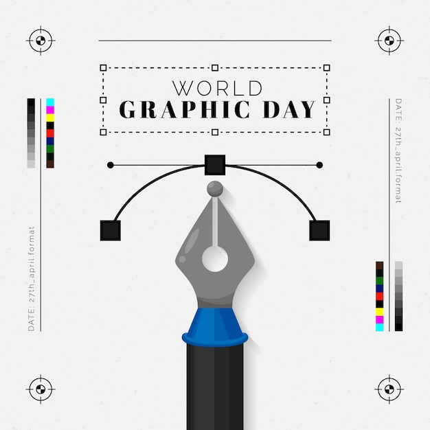 Vector flat world graphics day illustration
