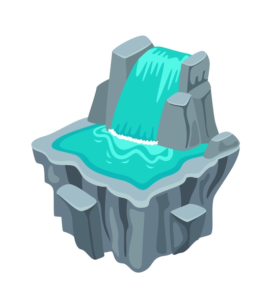 Floating Island With Waterfall