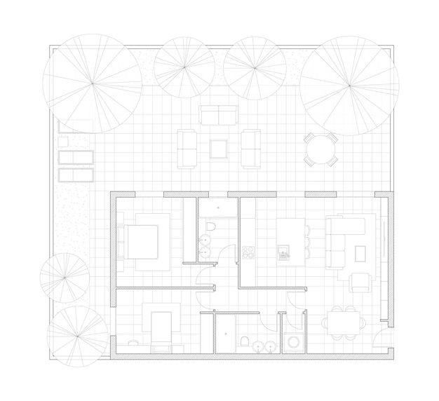 Vector floor plan layout