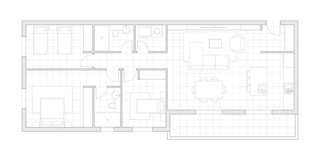 Vector floor plan layout