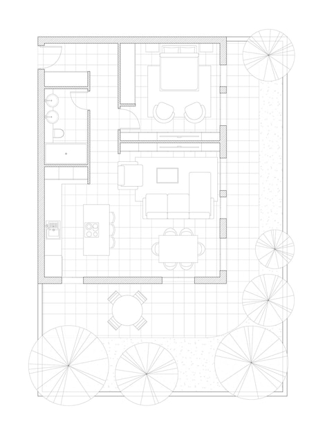 Vector floor plan layout