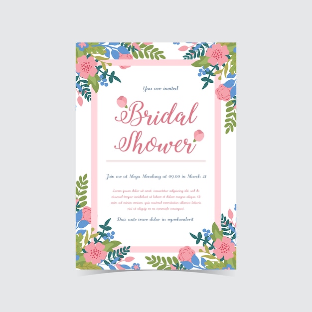 Floral Bridal Shower Invitation