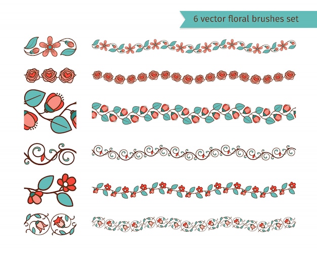 Floral brushes set 