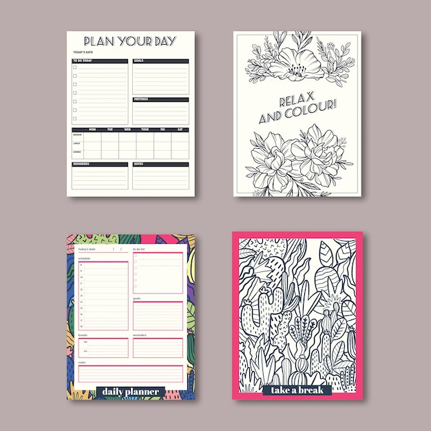 Floral Coloring Set