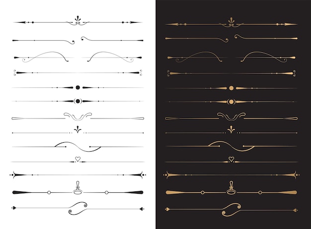 Vector floral dividers decoration elements dividers big set