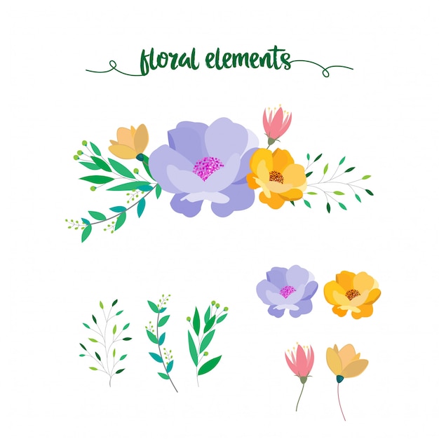 Floral elements collection