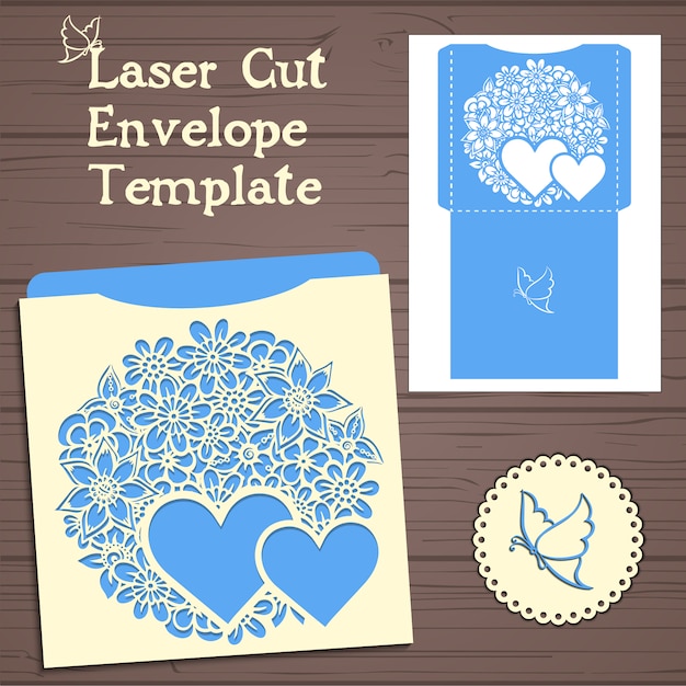 Floral envelope template