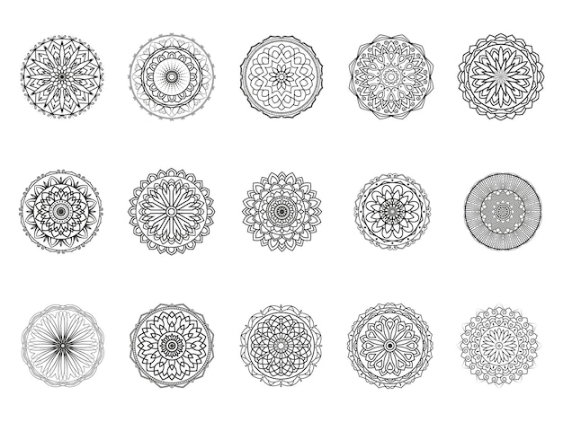 Floral Mandala Vector Pack Vintage Floral Mandala Ornaments