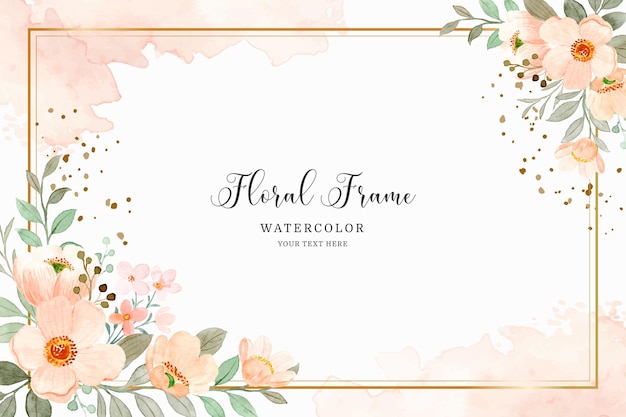 Vector flower title with floral background