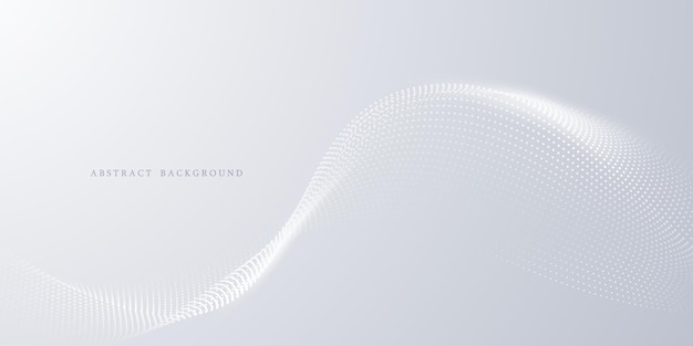 Vector flowing particles form waves a gradient light pattern modern technology background vector