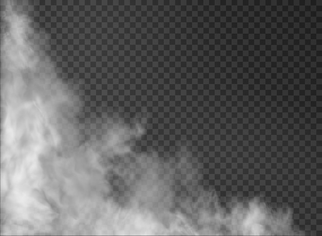 Fog and smoke isolated on transparent 