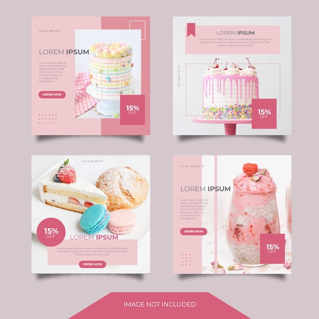 Food Culinary Social Media Ads Banner Post Template Collection