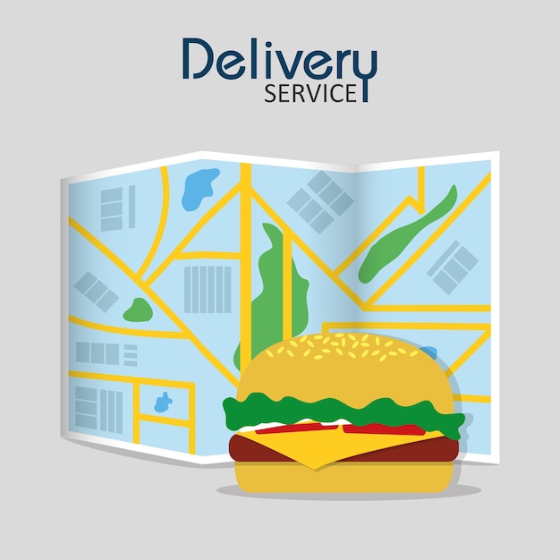 Food delivery service vector illustration graphic design