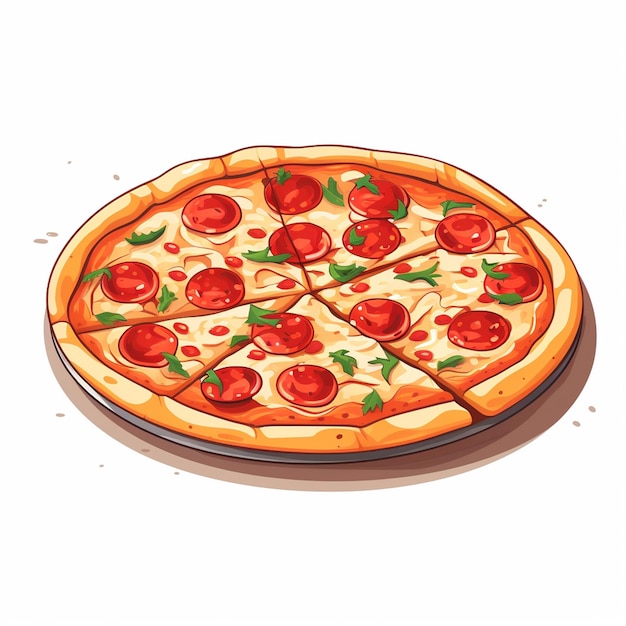 food pizza vector italian restaurant illustration pizzeria isolated menu cheese slice bac