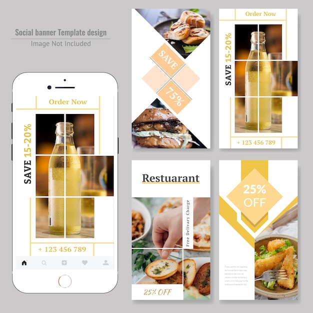 Food Social Banner Design for Restaurant