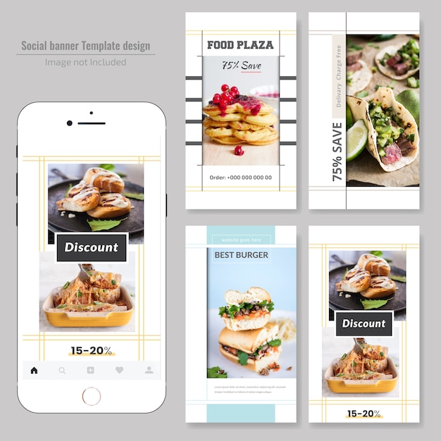 Food Social Media Post Template for Restaurant