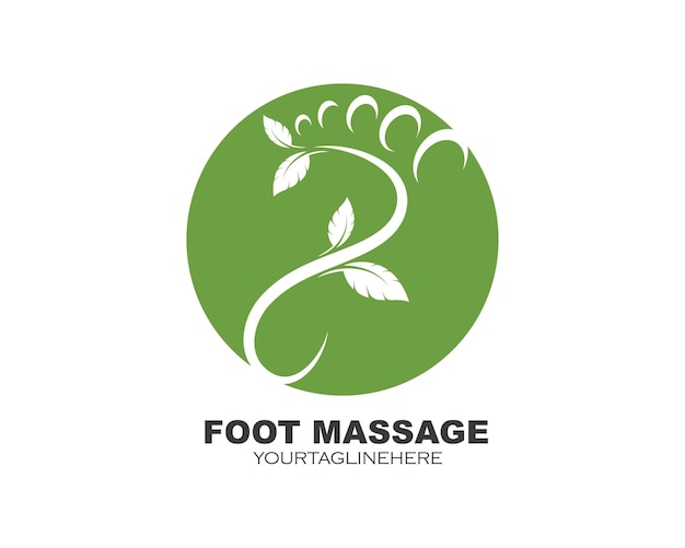 Vector foot ilustration logo vector for business massagetherapist design