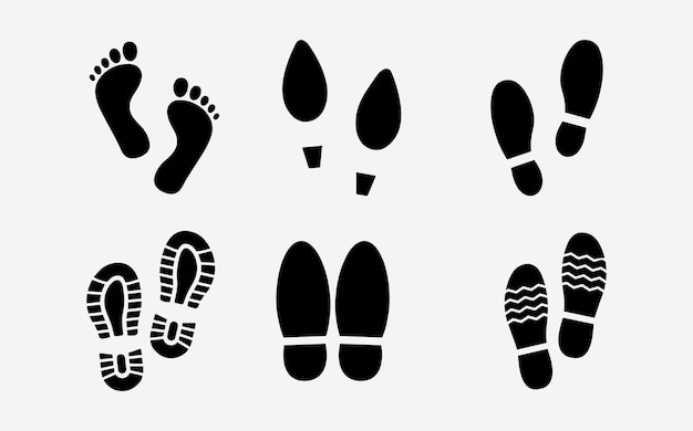 Vector foot print footstep