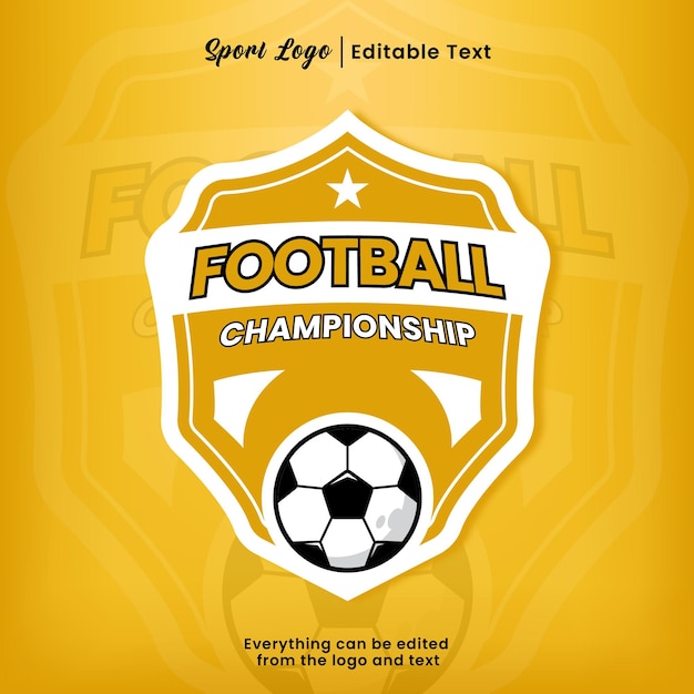 Football championship flat logo design