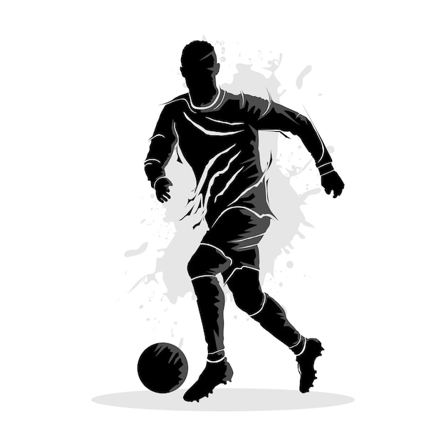 Football player abstract shadow art