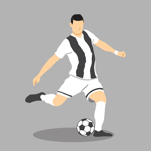 football player flat design vector illustration