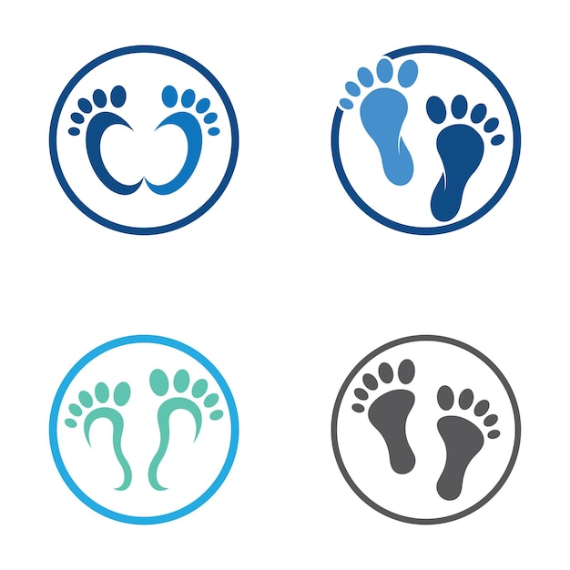 Footprintsfoot careand footstep logo images illustration design