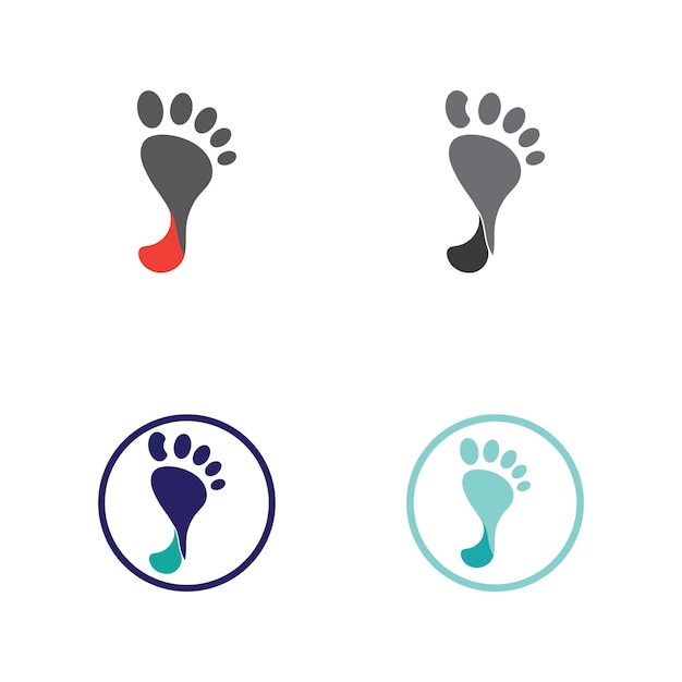 Footprintsfoot careand footstep logo images illustration design