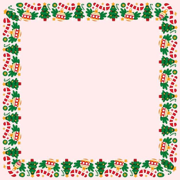 Vector frame template for christmas season celebration christmas wreath concept