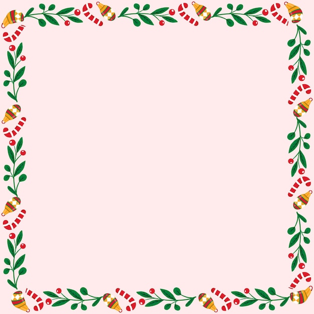 Vector frame template for christmas season celebration christmas wreath concept