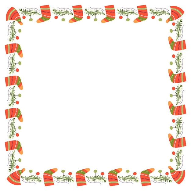 Vector frame template for christmas season celebration christmas wreath concept