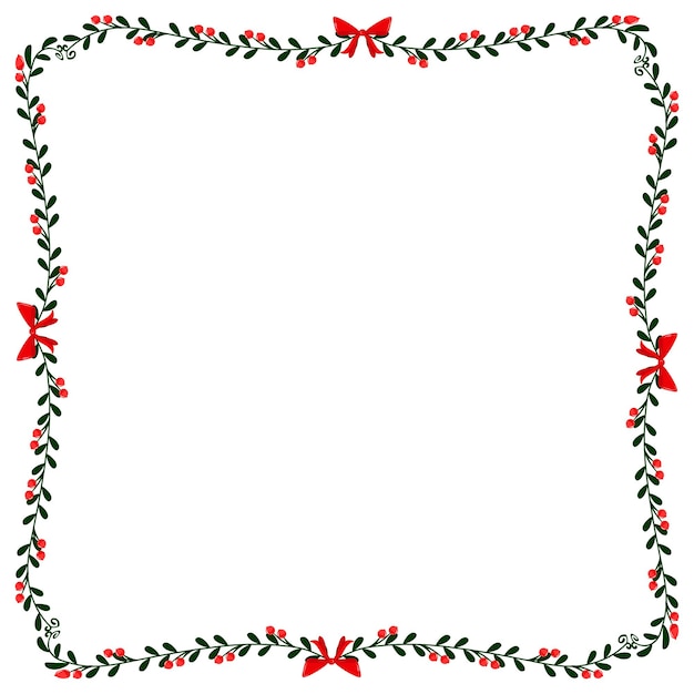 Vector frame template for christmas season celebration christmas wreath concept