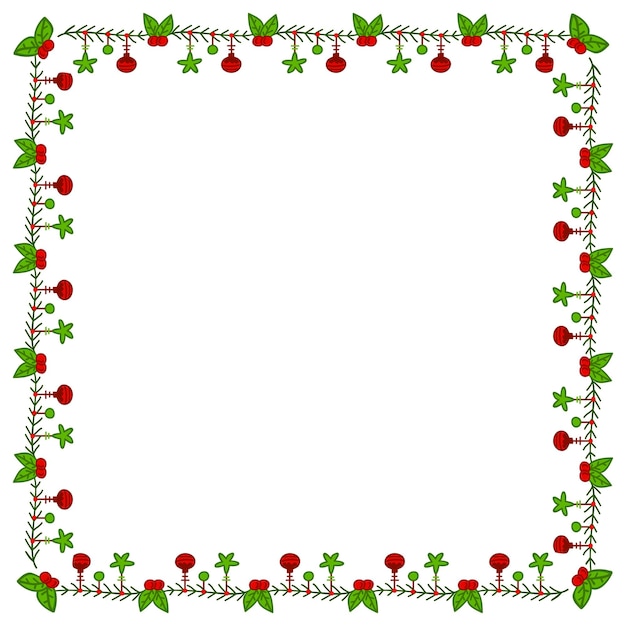Vector frame template for christmas season celebration christmas wreath concept