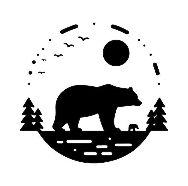 Vector free vector bear illustration