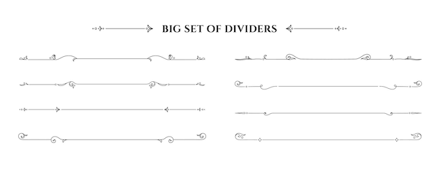 Vector free vector big set design element dividers